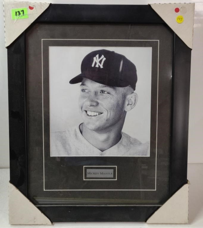 Mickey Mantle Framed Photo