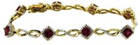 Ruby & Diamond Tennis Bracelet