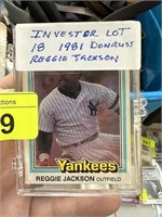 QTY 18 1982 DONRUSS REGGIE JACKSON BASEBALL CARDS