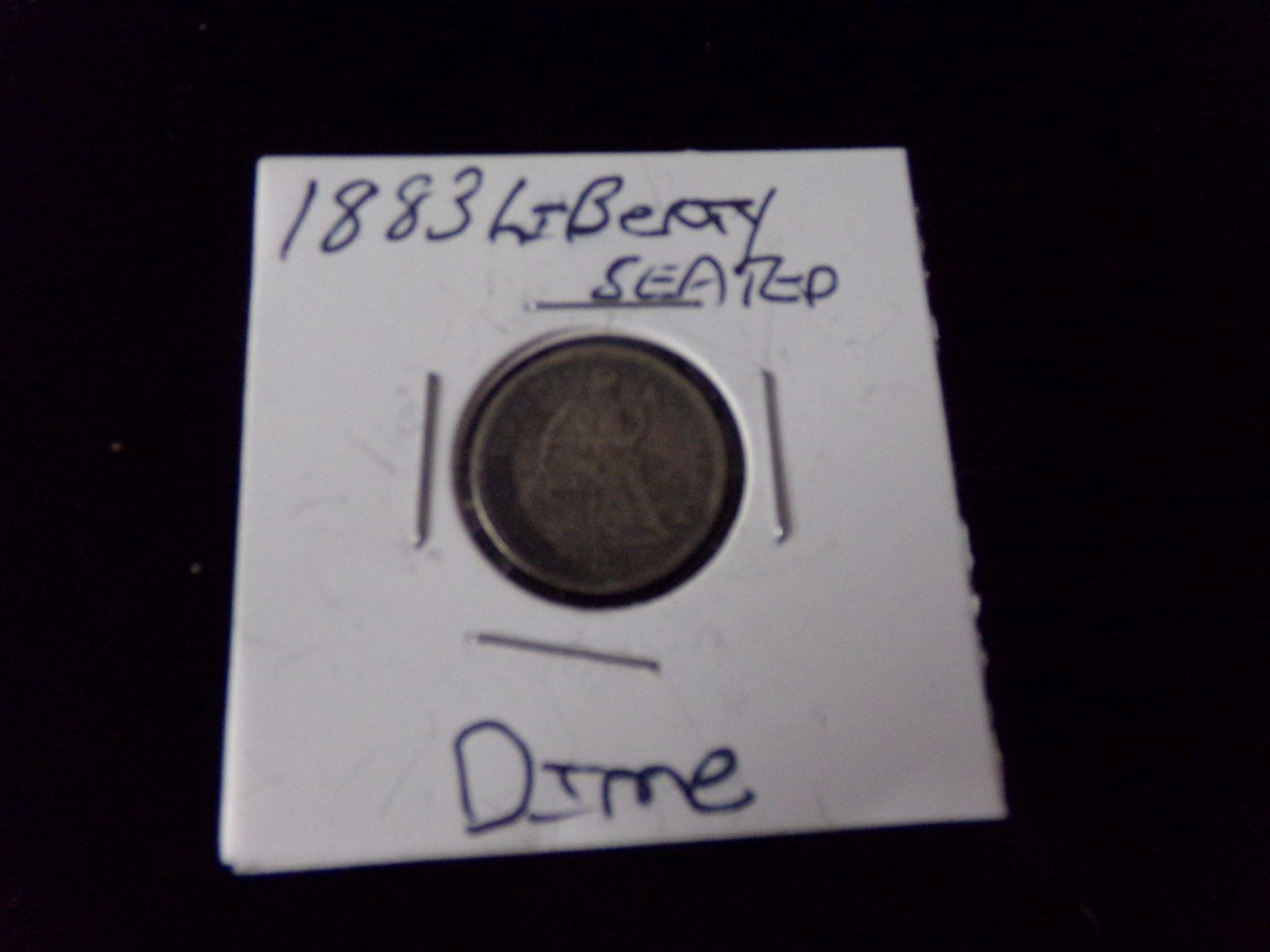 1883 Silver Liberty seated Dime