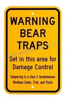 Montana Game Fish, & Parks Bear Trap Sign