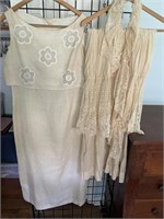 VINTAGE SZ 8 DRESS AND LACE SKIRT