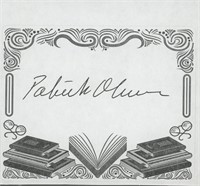 Patrick O'Connor signed book plate