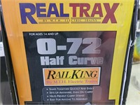 RealTrax by MTH 4 pcs 0-72 Half Curve sections
