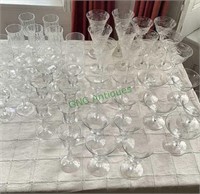 Collection of drinking glasses including a