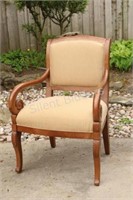 Early Carved Embossed Armless Rocking Chair