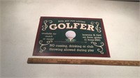 METAL GOLF SIGN