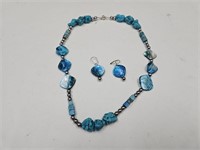 Vintage Turquoise Necklace & Earring Set