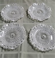 Vintage Glass Dishes Set Of 4  - 6 1/2"