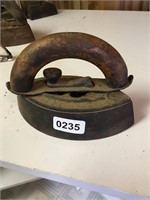 Antique Sad Iron wood handle
