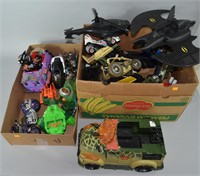 Lrg Lot Toy Parts w/ TMNT, Batman +