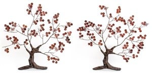 Cherry Tree Ebonized Metal Wall Sculpture, 2