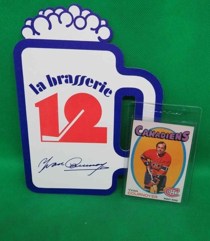 Yvan Cournoyer 1971-72 OPC + Cardboard Cutout