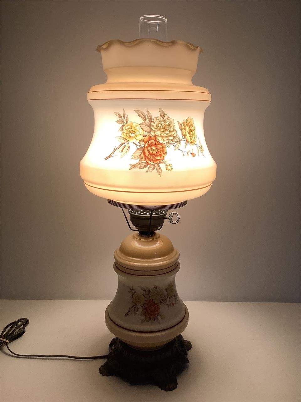 1971 GWTW LAMP - 3PC - WORKS