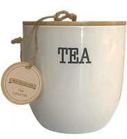 Prep Collection Ceramic Tea Canister w Bamboo Lid