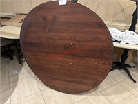 (4) SOLID WOOD DINING TABLES - 60" DIAMETER