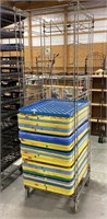 Wire mobile bakers rack-22.5 x 26 x 75 
W/ 31