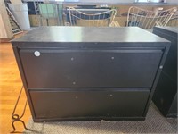 2-Drawer Black Metal File Cabinet