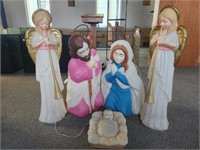 5 Nativity Scene Blow Molds