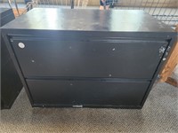 2-Drawer Black Metal File Cabinet