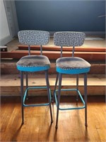 (2) MCM High Top Bar Stools