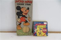 Mickey Mouse Box of Straws & Mickey Film