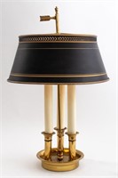 Neoclassical Gilt Metal Bouilotte Table Lamp