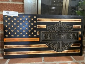 Machine Carved Harley-Davidson Wall Plaque