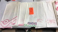 Old embroidery pillow cases