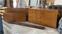 Mid century, Full-size bedframe and dresser 16 x