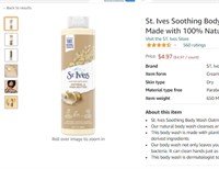St. Ives Soothing Body Wash for dry skin Oatmeal