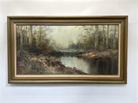 Signed oil on canvas in frame