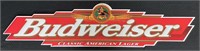 Large Vtg Budweiser Metal Sign 1997-55"W x 12-7/8"