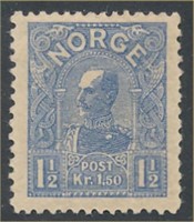 NORWAY #65 MINT FINE-VF PART OG H