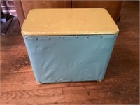 Mid Century Hamper Blue & Yellow