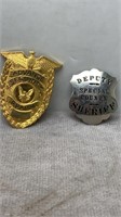 2 PC. TOY DEPUTY SHERIFF & SECURITY GUARD BADGES