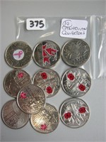 10 Canadian Quarters
