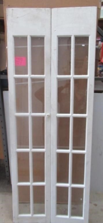 20 Panel glass bifold door. Measures: 79" H x 30"