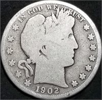 1902-O Barber Silver Half Dollar