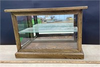 Oak Display Cabinet w/Mirror Back (23"W x 11"D