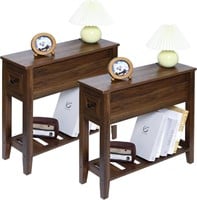 2 Pack Chairside Narrow End Tables
