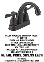 Delta Windmere Bathroom Faucet x2