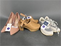 3 Pairs of Size Six Shoes Sneakers and Heels