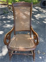 Rocking Chair Cane Bottom Back  - Great Condition