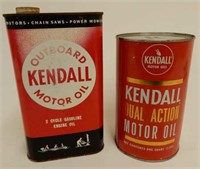 LOT OF 2 KENDALL MOTOR OIL CANS