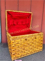 Woven Wicker Picnic Basket