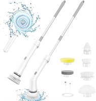 Electric Spin Scrubber  Long Handle  6 Heads