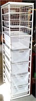 58" Tall Storage Rack with Pull Out Drawers & Bins