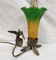 Hummingbird Trumpet Flower Glass Lamp