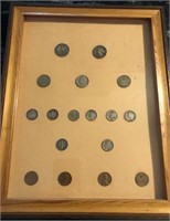 F - COLLECTIBLE COINS FRAMED 10X13" (S4)